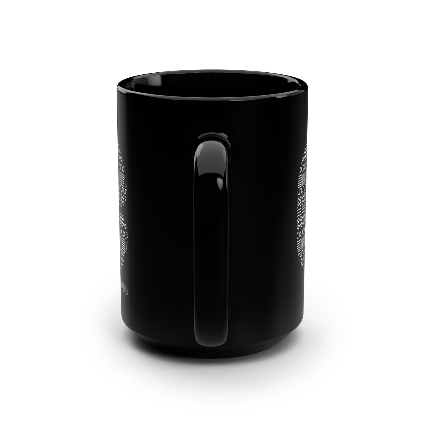 Stylish Ceramic 'DOPE' Mug 15oz Black Mudcloth