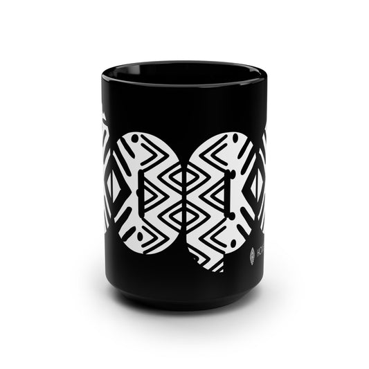 Stylish Ceramic 'DOPE' Mug 15oz White Mudcloth