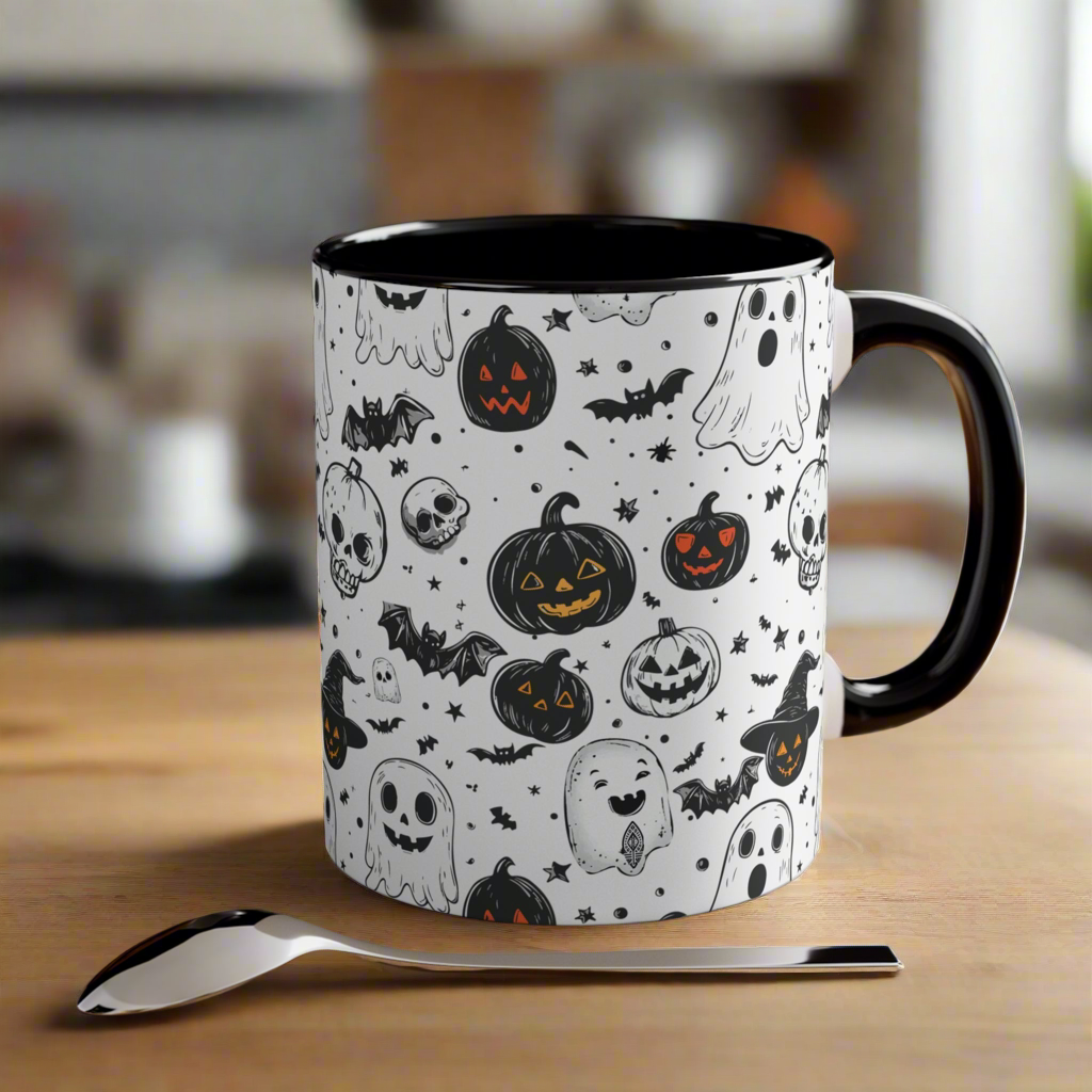 Halloween Mug - Ghost, PumpkinWitch Design