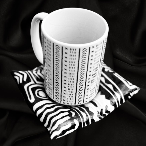 Nambili Pillow Stone - Black/White