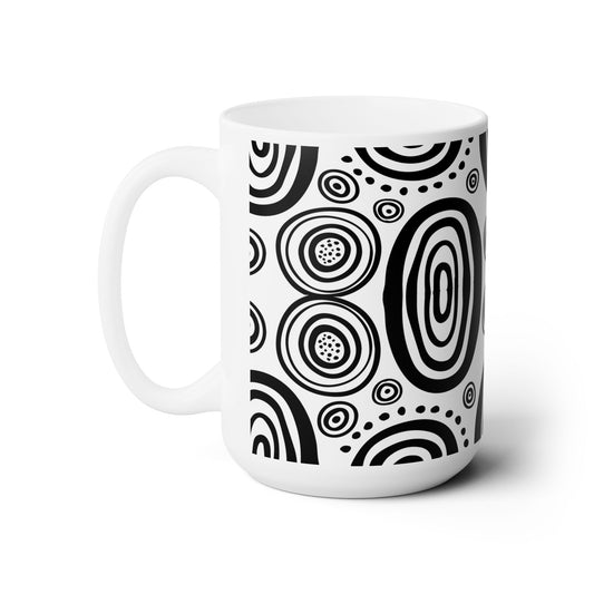 Geometric Malian Mudcloth Abstract Ceramic Mug #2