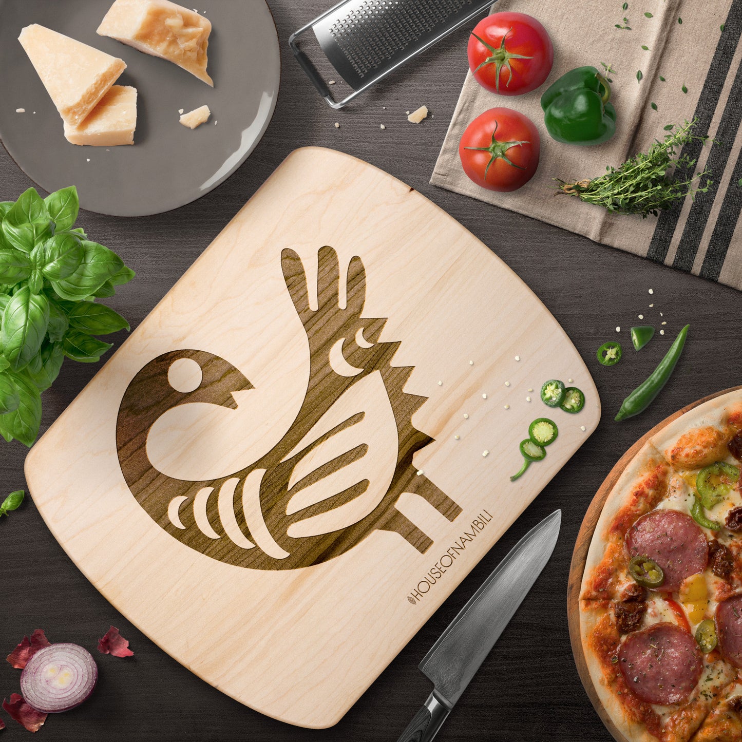 Adinkra Cutting Board - Sankofa