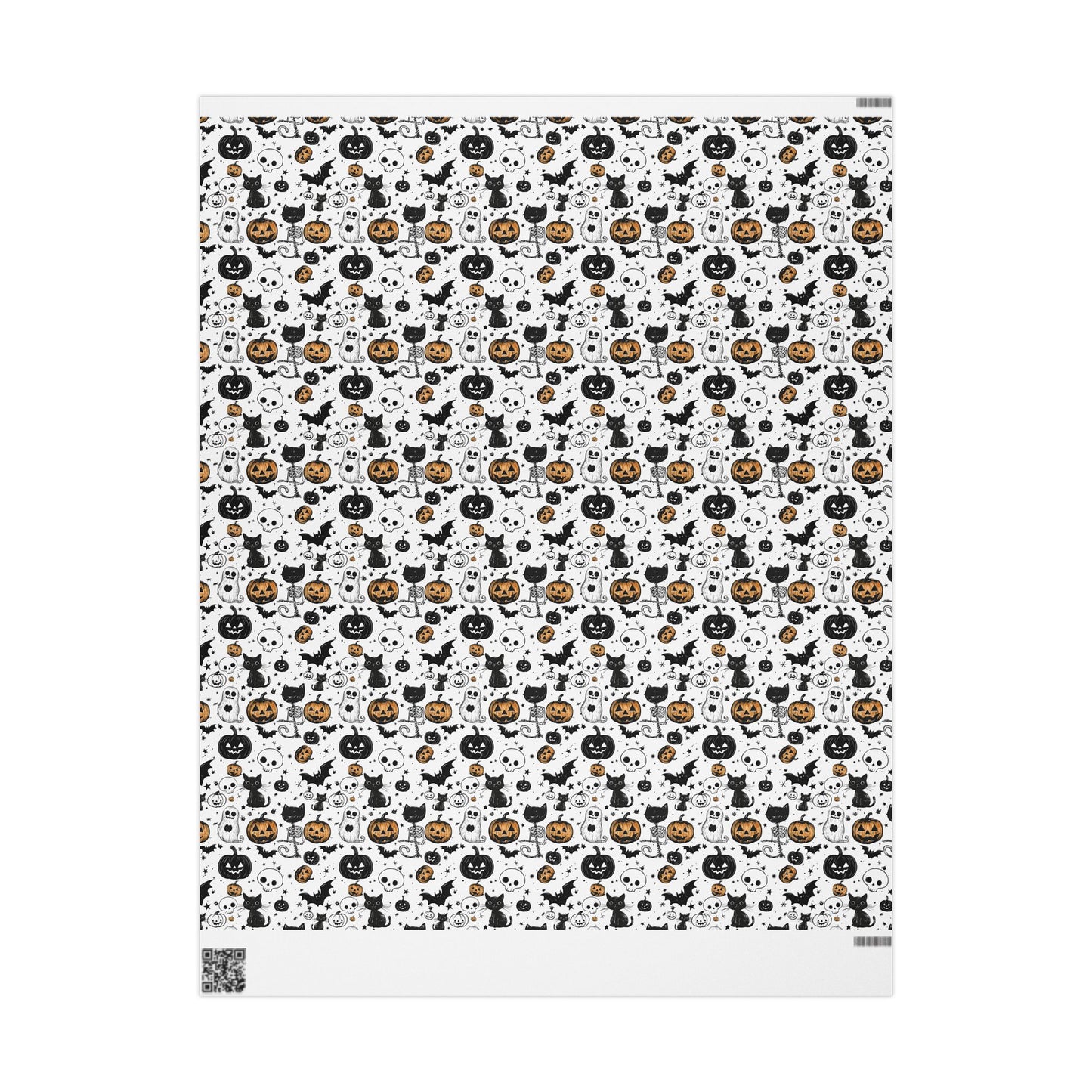 Halloween Wrapping Papers - Spooky Pumpkins and Cats Design