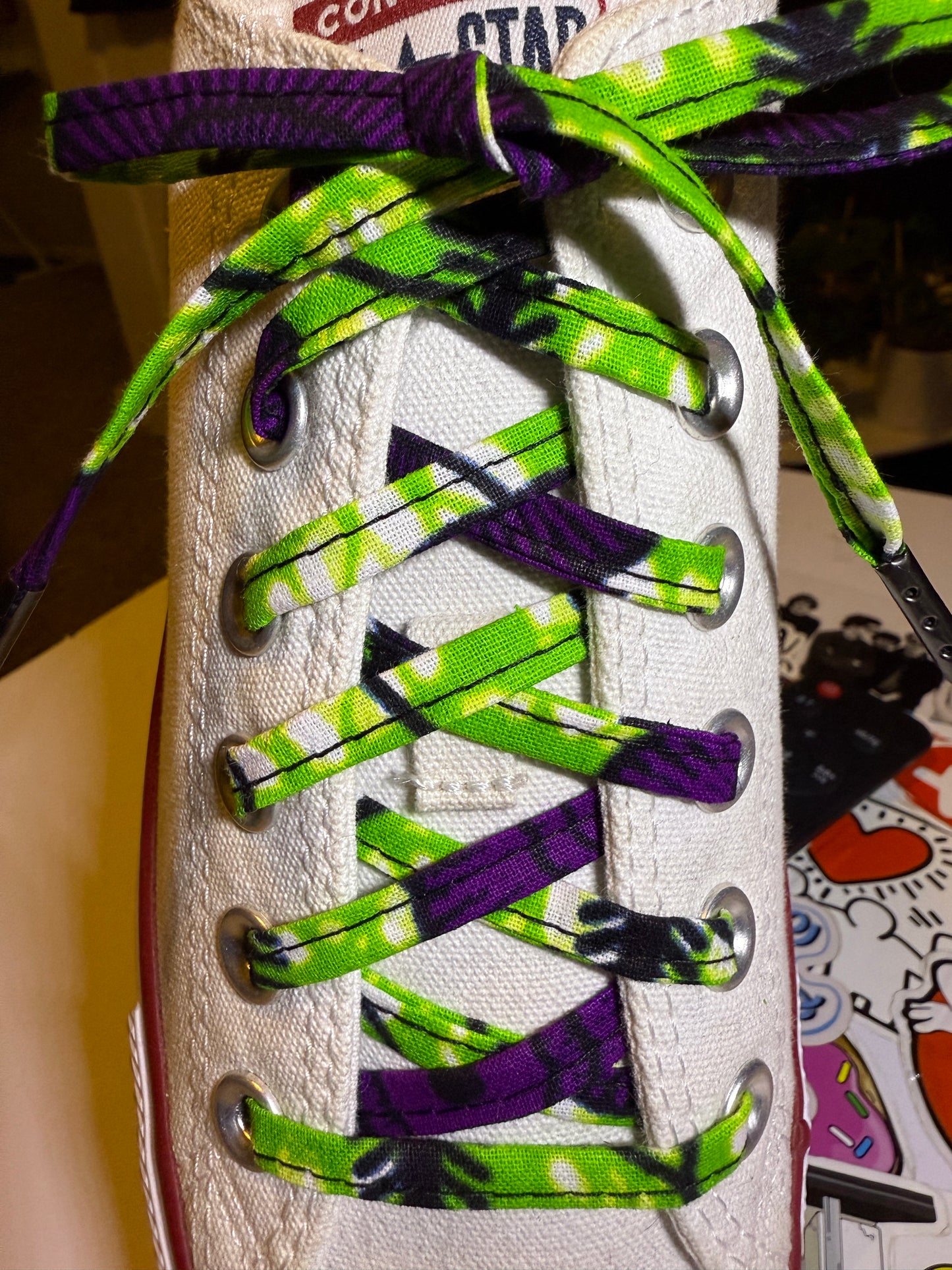 SewFresh Wax Print Laces - Purple/Green