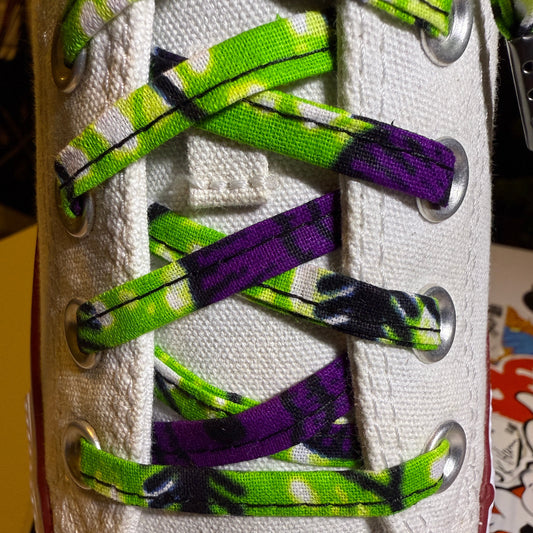 SewFresh Wax Print Laces - Purple/Green