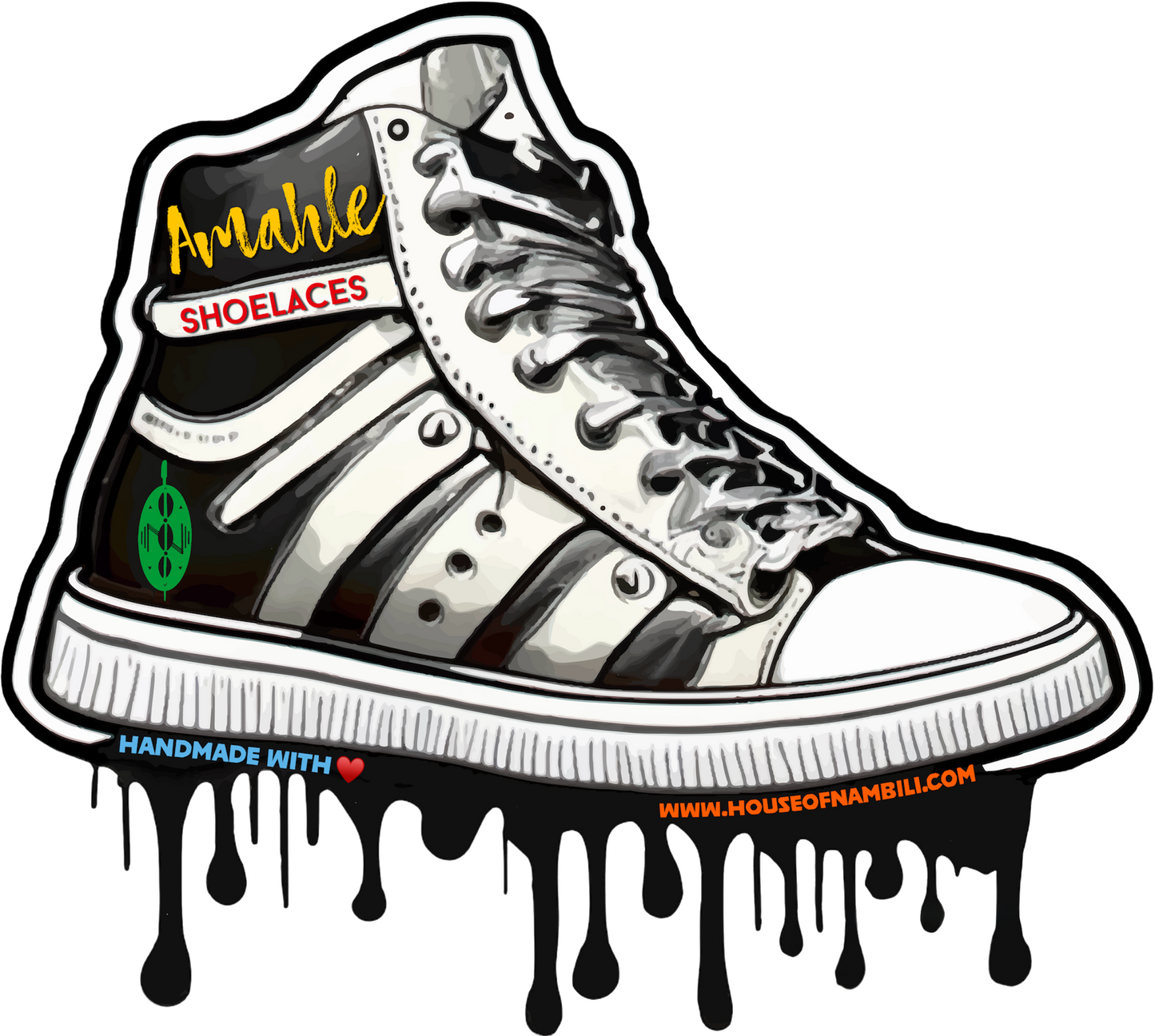 SewFresh Wax Print Laces - Brown/Green/White/Blue/Red