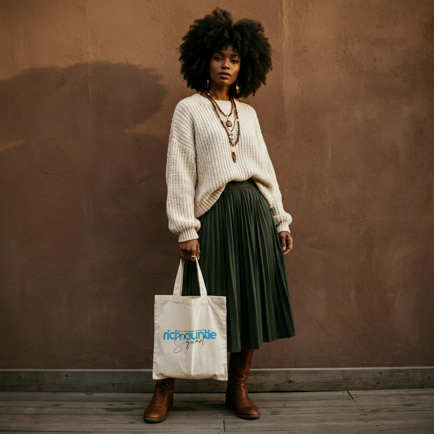 Rich Auntie Squad Tote - Off White
