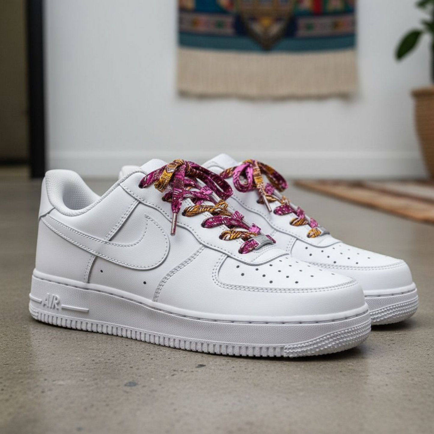 SewFresh Wax Print Laces - Pink/Orange/Brown