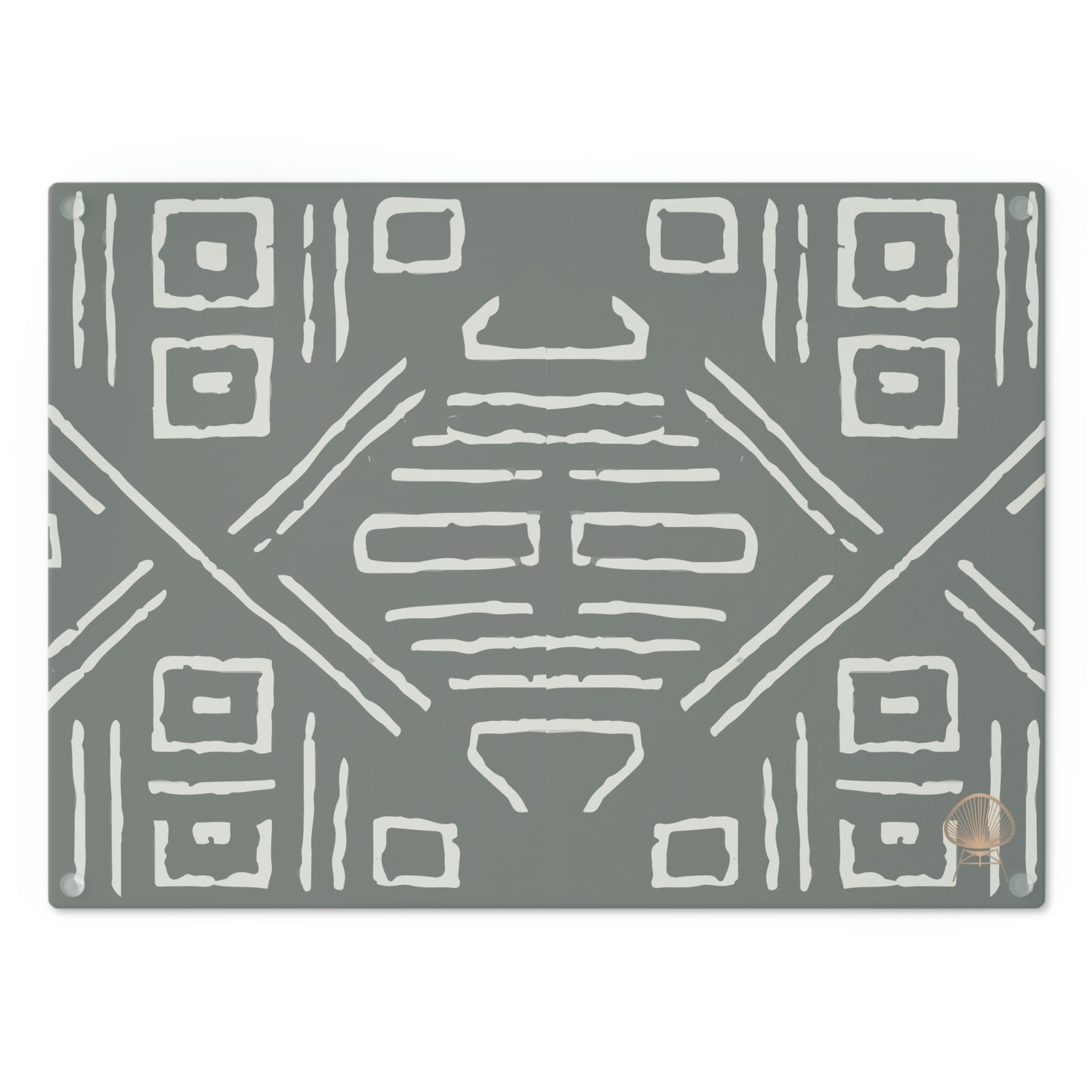 Bogolanfini Glass Chopping Block - 6