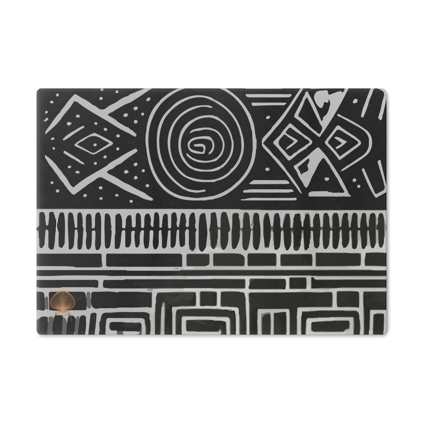 Bogolanfini Glass Chopping Block - 5