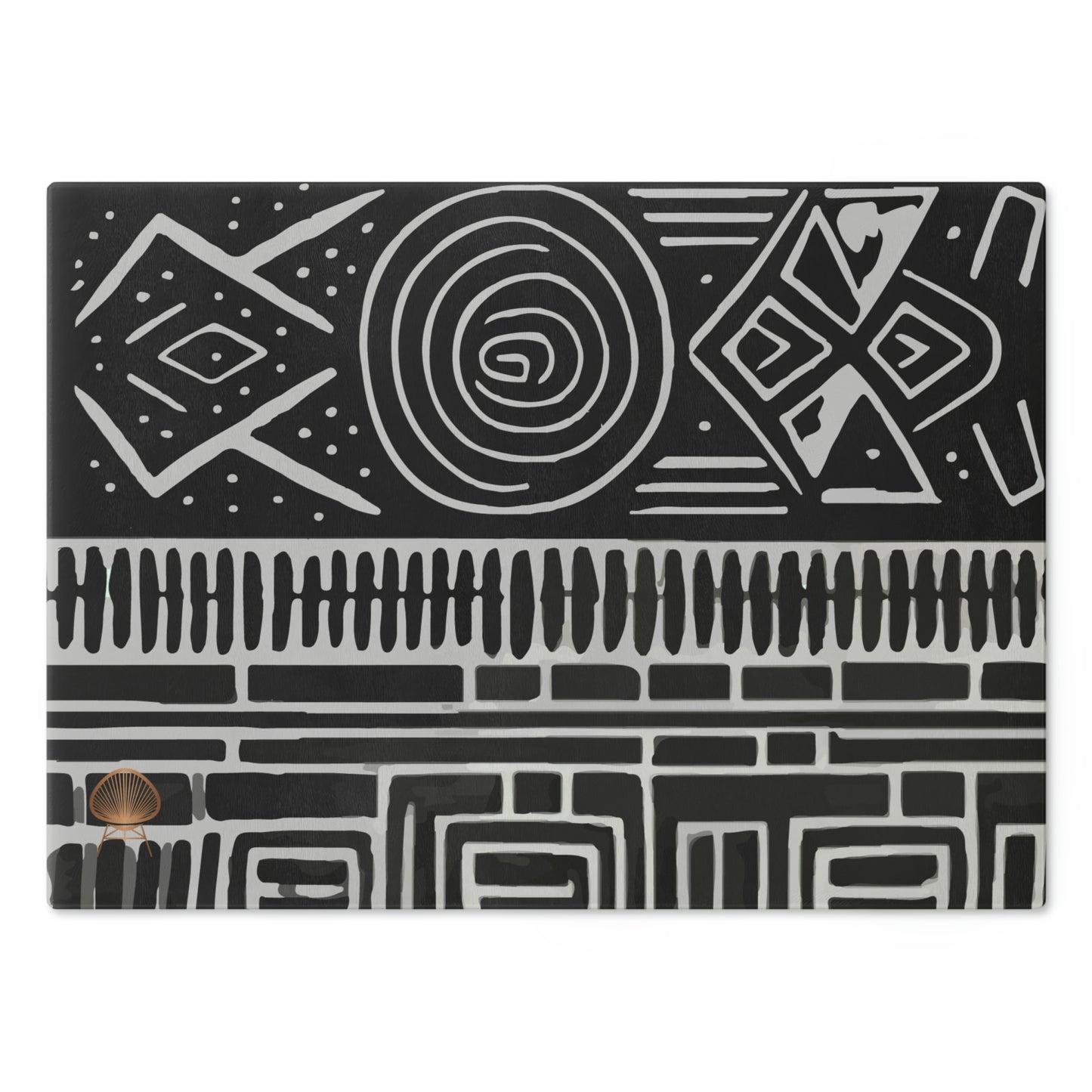 Bogolanfini Glass Chopping Block - 5