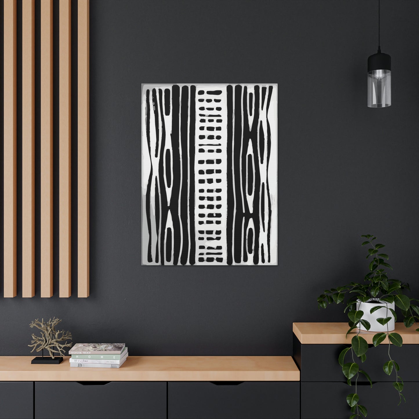 HoN Abstract Canvas B&W #3