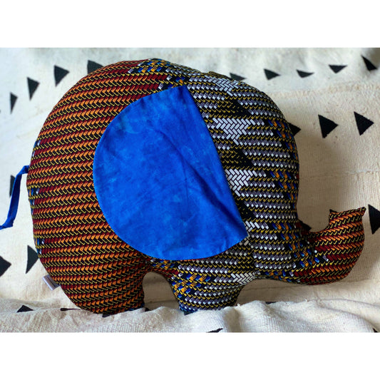 Ngozi Elephant Pillow - Blue/Red/Black/Yellow/White - House Of Nambili