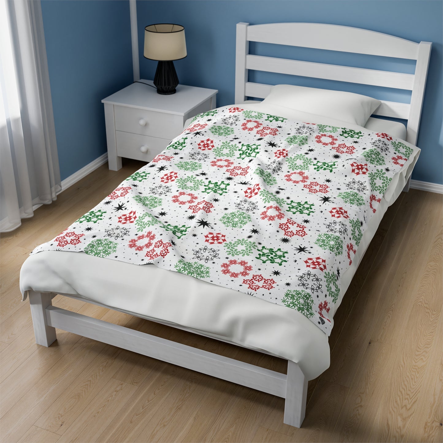 Kwanzaa Snowflake Velveteen Plush Blanket
