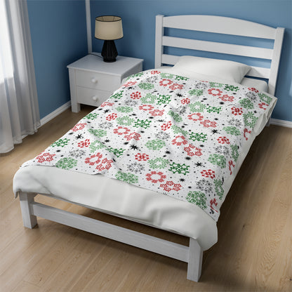 Kwanzaa Snowflake Velveteen Plush Blanket