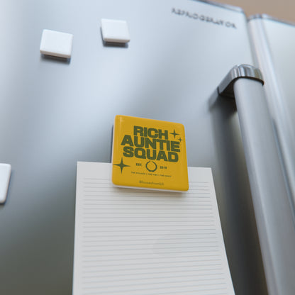 Rich Auntie Squad Porcelain Square Magnet