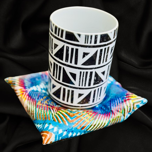 Nambili Pillow Stone - Blue/Purple/Teal