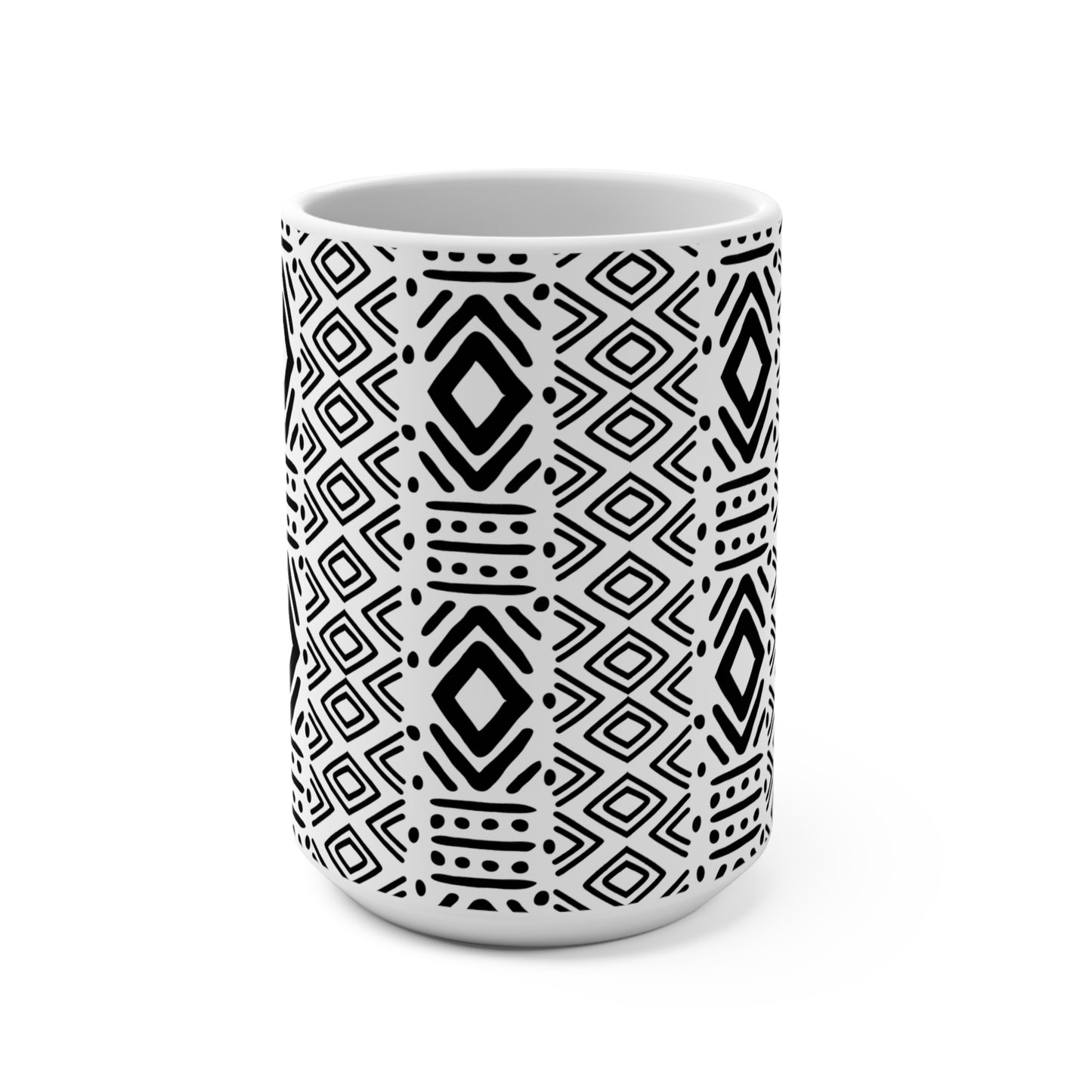 Geometric Malian Mudcloth Abstract Ceramic Mug #3