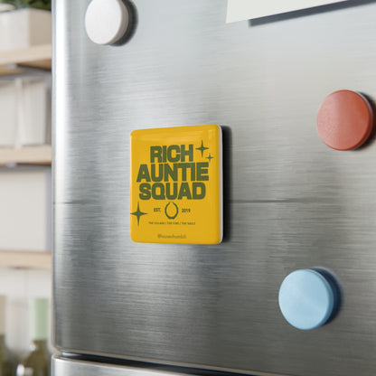 Rich Auntie Squad Porcelain Square Magnet