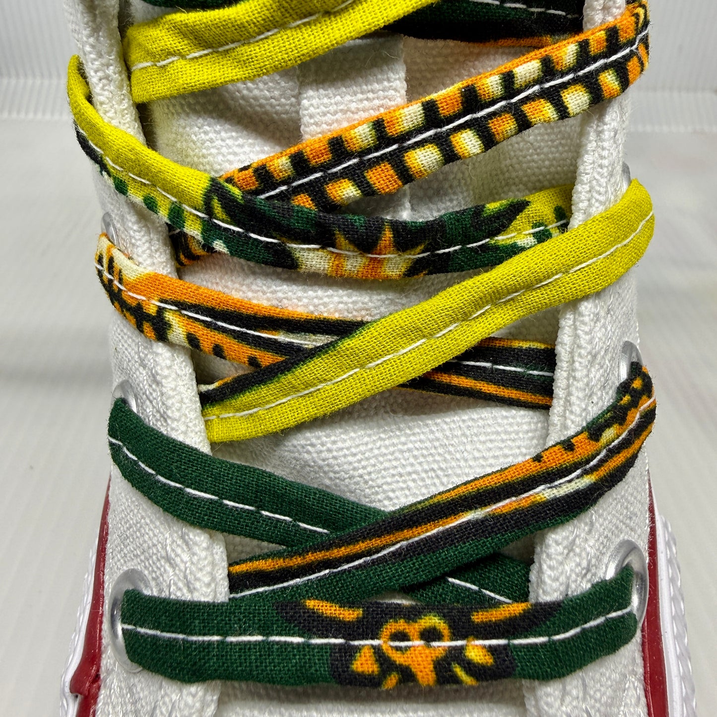 SewFresh Wax Print Laces - Green/Yellow/Orange
