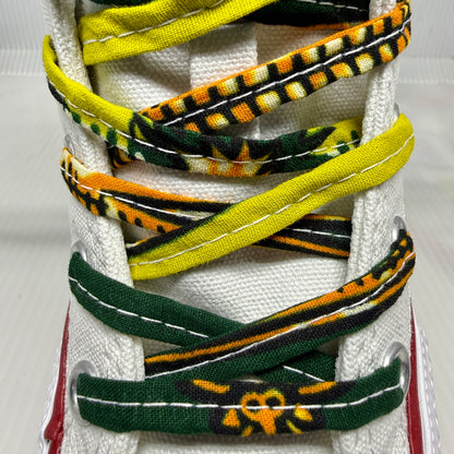 SewFresh Wax Print Laces - Green/Yellow/Orange