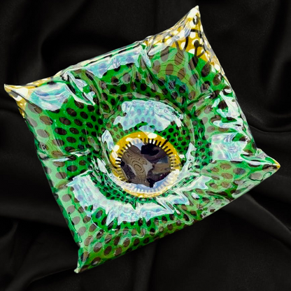 Nambili Pillow Stone - Green/Navy