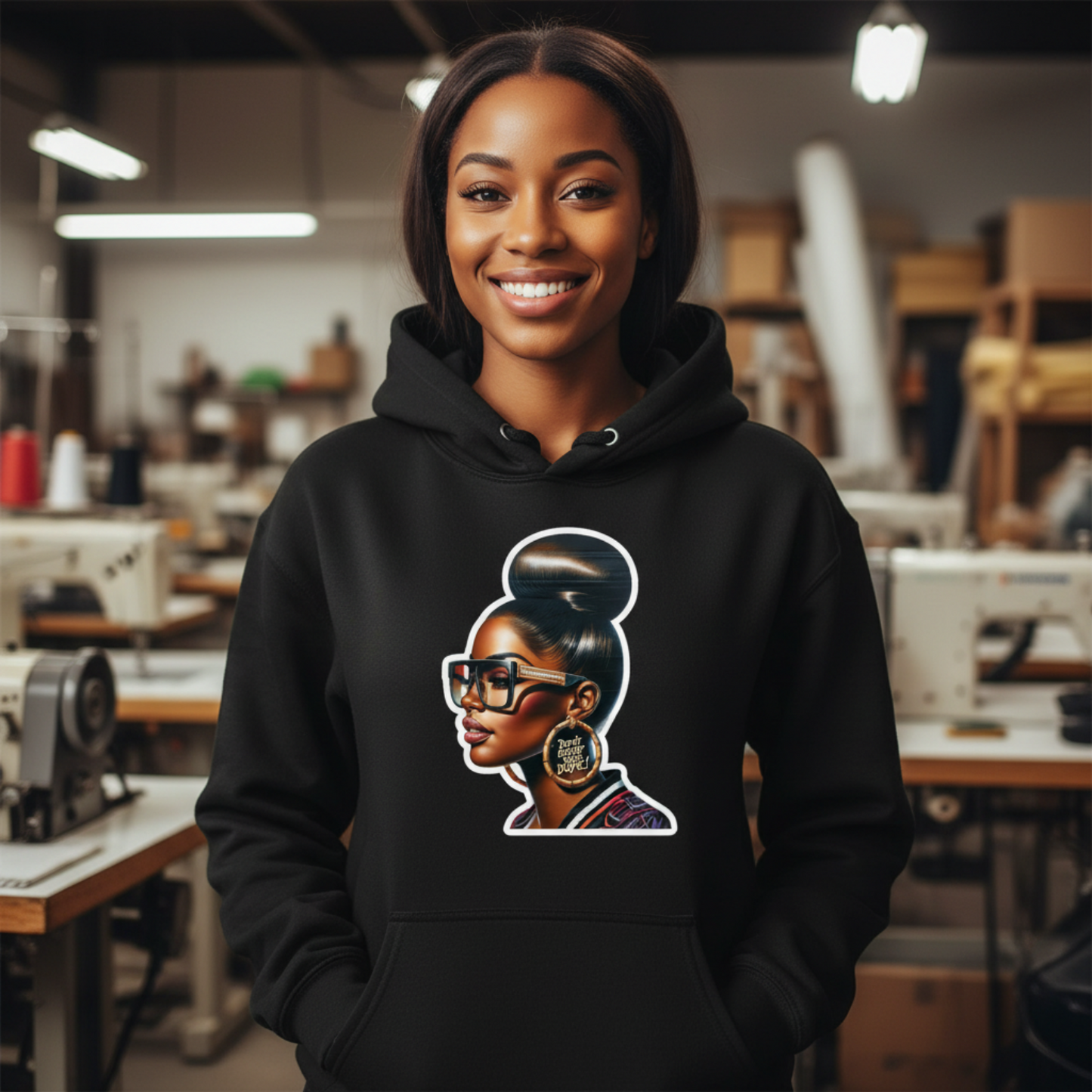 'Doubt Your Dope' Sticker Hoodie