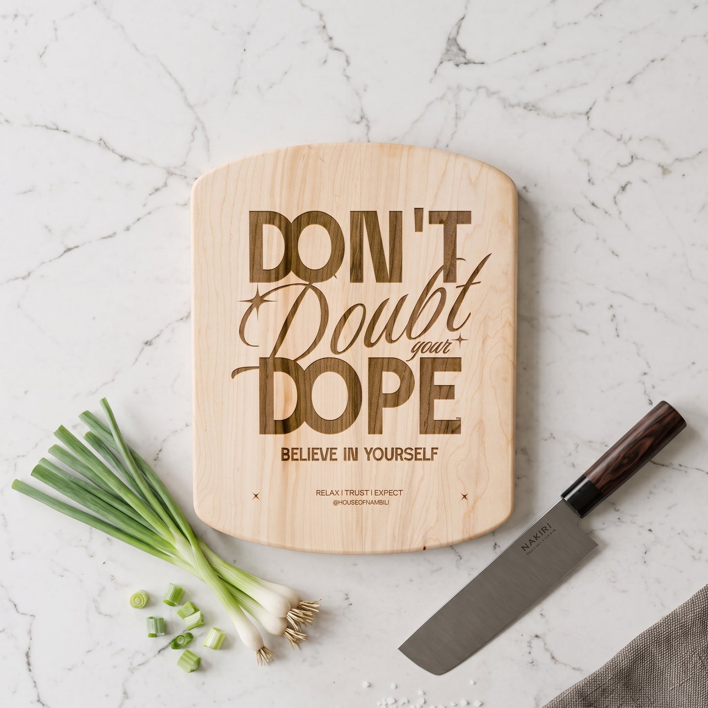 Don't Doubt Your Dope™ Hardwood Cutting Board
