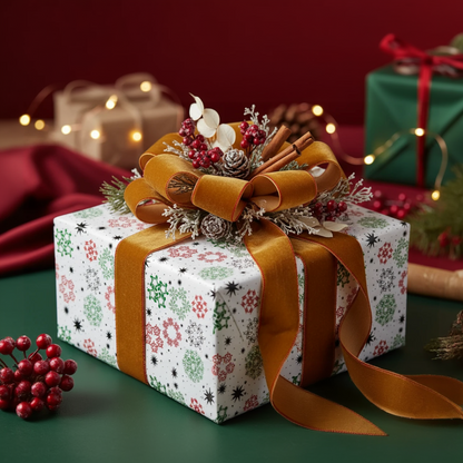 Kwanzaa Snowflakes Wrapping Paper