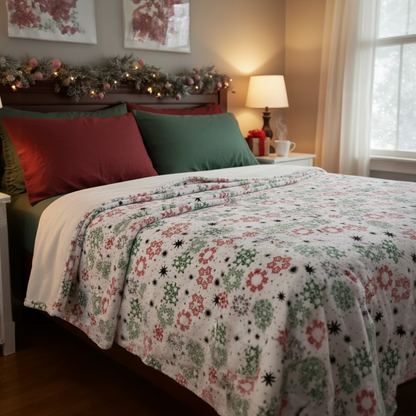 Kwanzaa Snowflake Velveteen Plush Blanket