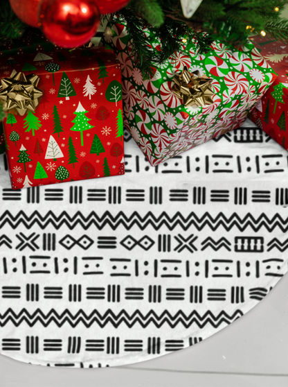 Tree Skirts - Geometric Mailian Mudcloth Print #3