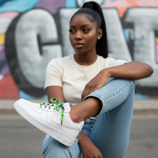 SewFresh Wax Print Laces - Purple/Green