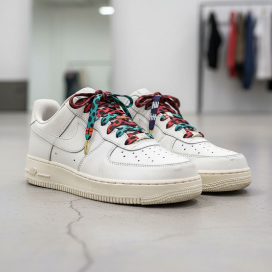 SewFresh Wax Print Laces - Teal/Red/Yellow/Orange