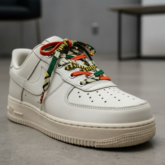 SewFresh Wax Print Laces - Orange/Green/Yellow/Black/White