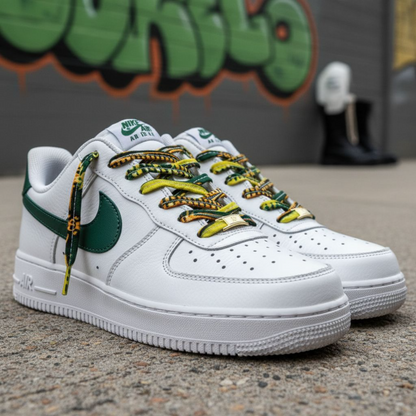 SewFresh Wax Print Laces - Green/Yellow/Orange