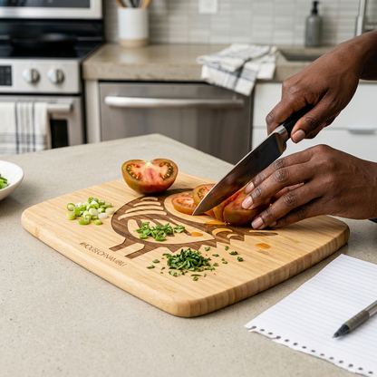 Adinkra Cutting Board - Sankofa
