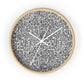 Bogolanfini Wall Clock - Black on White
