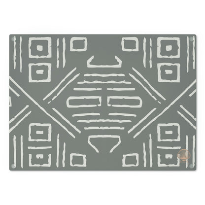 Bogolanfini Glass Chopping Block - 6