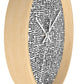 Bogolanfini Wall Clock - Black on White