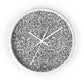 Bogolanfini Wall Clock - Black on White