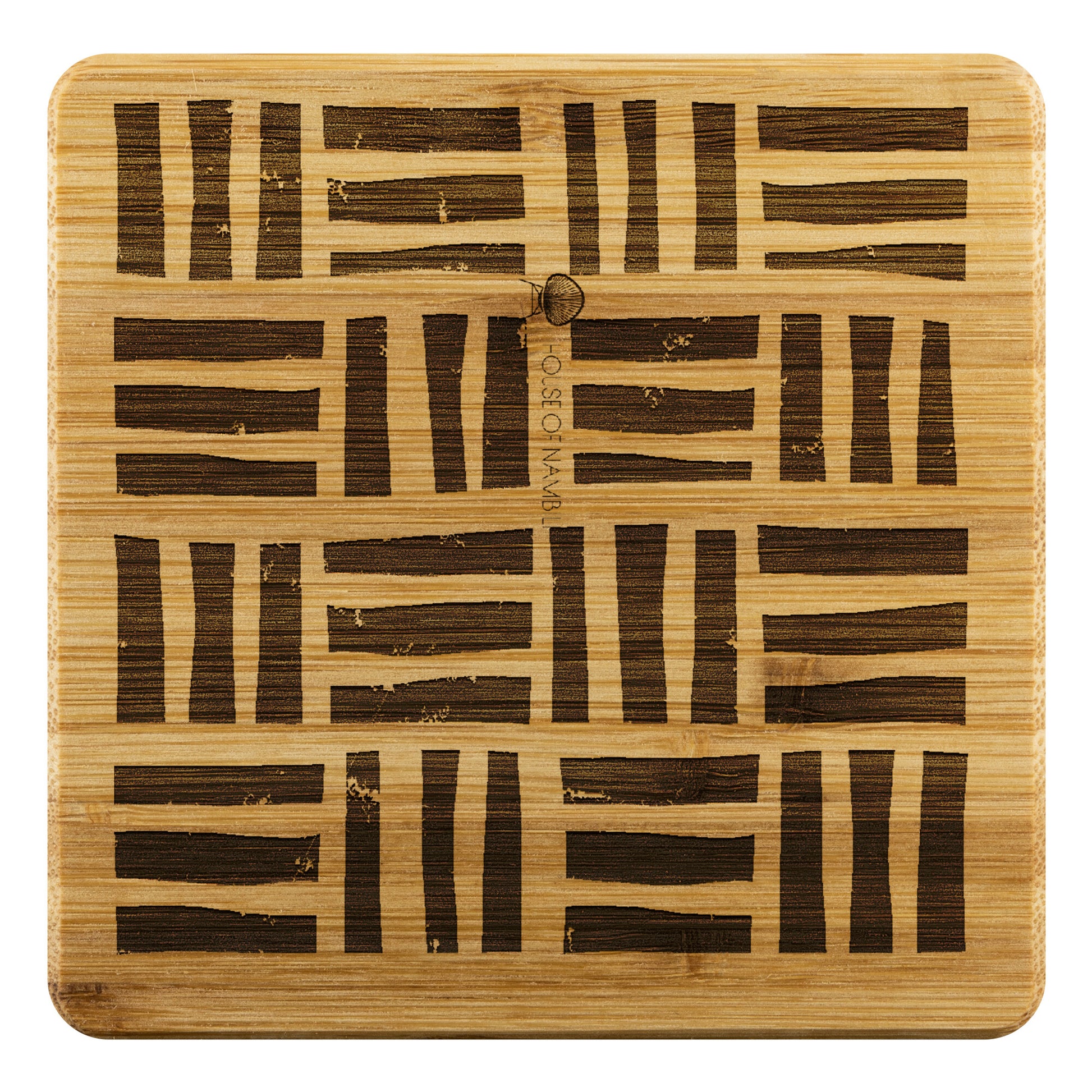 4pc Bamboo Coaster Set - C - House Of Nambili