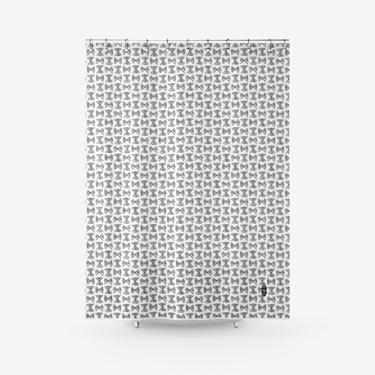 HoN Textured Bogolanfini Shower Curtain #2 - House Of Nambili