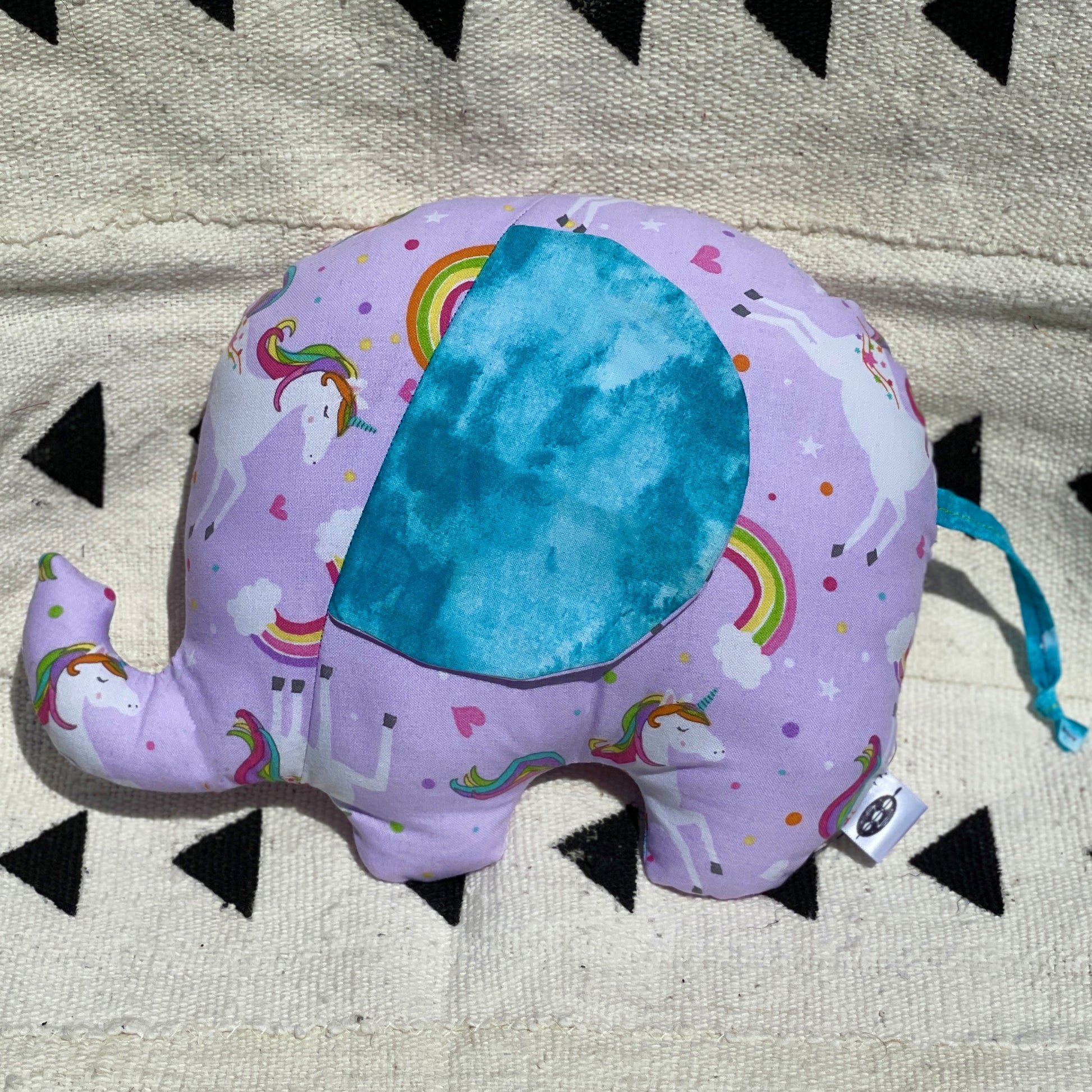 Ngozi Elephant Pillow - Purple/Teal - House Of Nambili