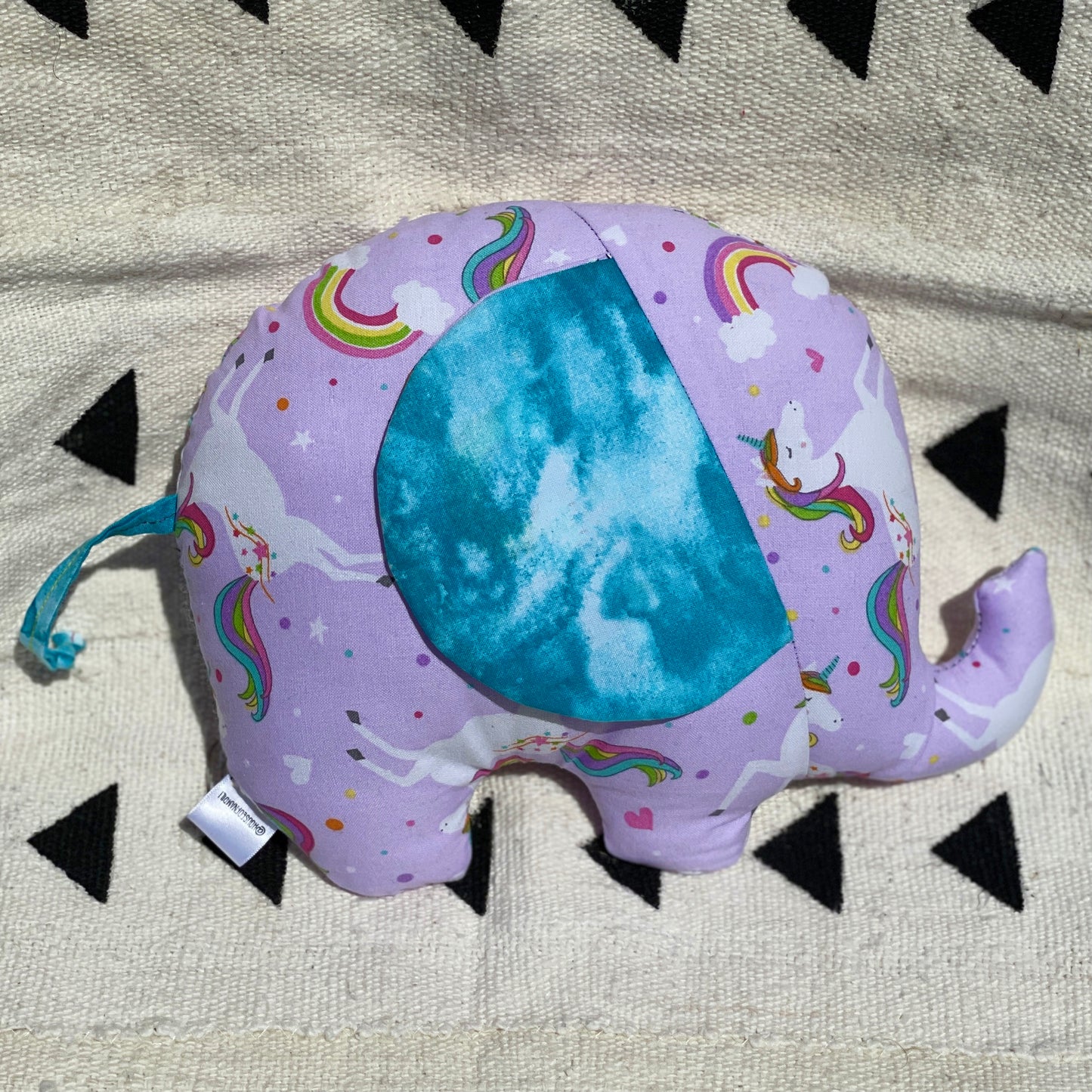 Ngozi Elephant Pillow - Purple/Teal - House Of Nambili