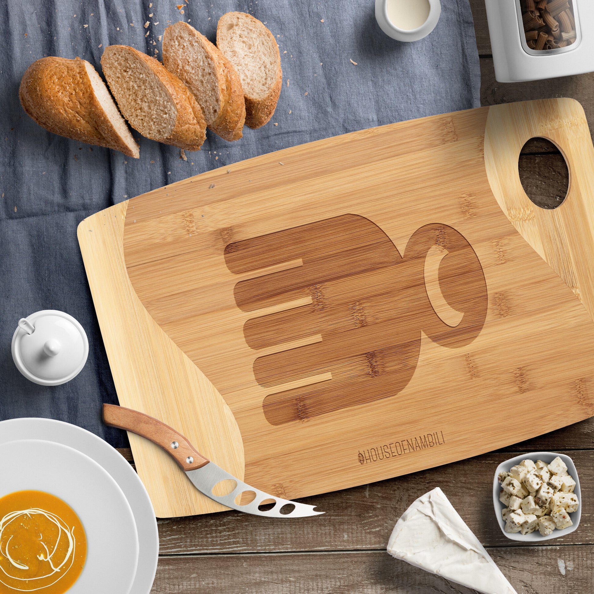 HoN Adinkra Bamboo Cutting Board - Beauty - House Of Nambili