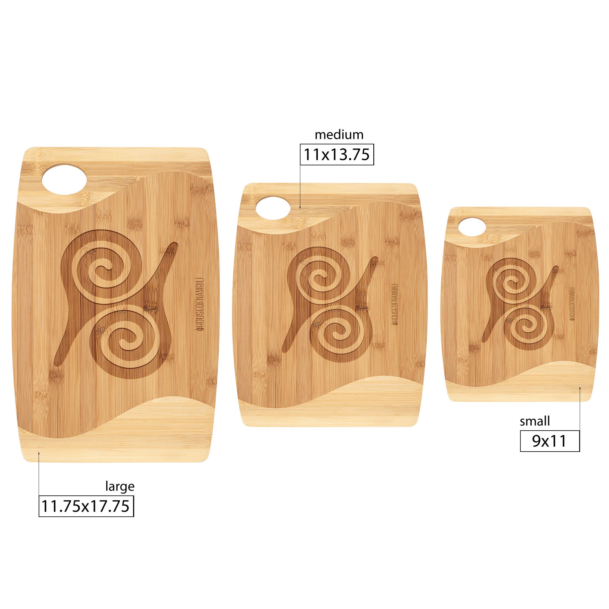 HoN Adinkra Bamboo Cutting Board - Bravery - House Of Nambili