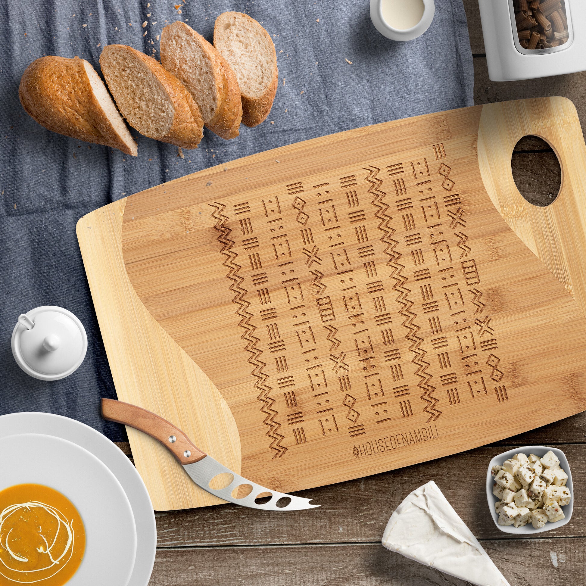 HoN Bogolanfini Bamboo Cutting Board 2 - House Of Nambili
