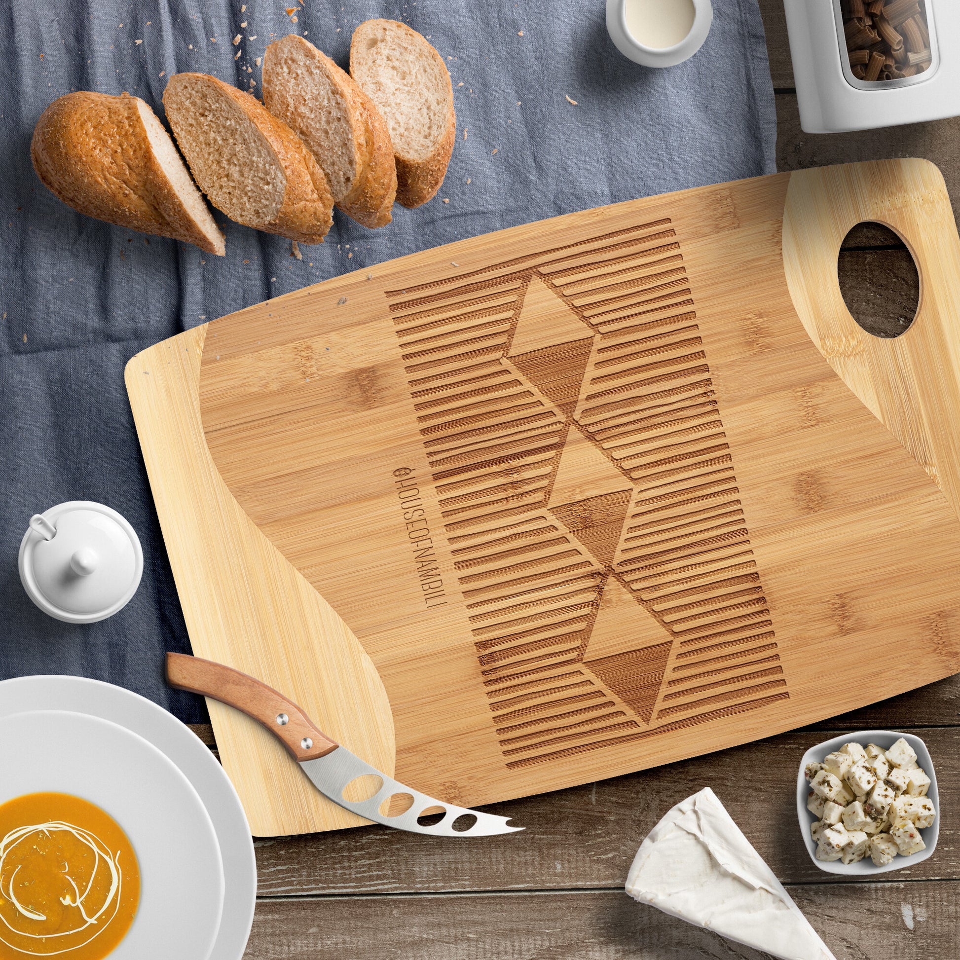 HoN Bogolanfini Bamboo Cutting Board 3 - House Of Nambili