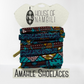 Amahle Wax Print Laces - Teal, Brown, Gold - House Of Nambili