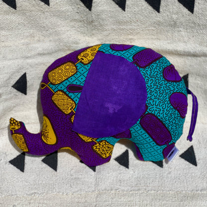 Ngozi Elephant Pillow - Teal/Purple/Yellow - House Of Nambili